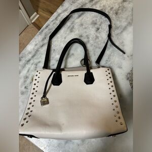 Michael Kors - Mercer - Black and White bag - Silver studs